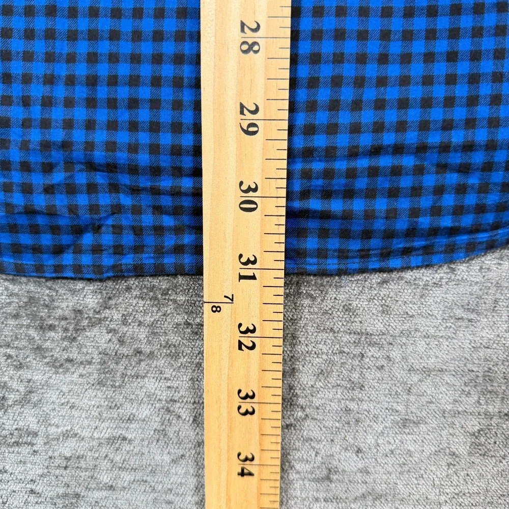 Ralph‎ Lauren Pony Mens Long Sleeve Button Down Shirt Gingham Check Blue Black M